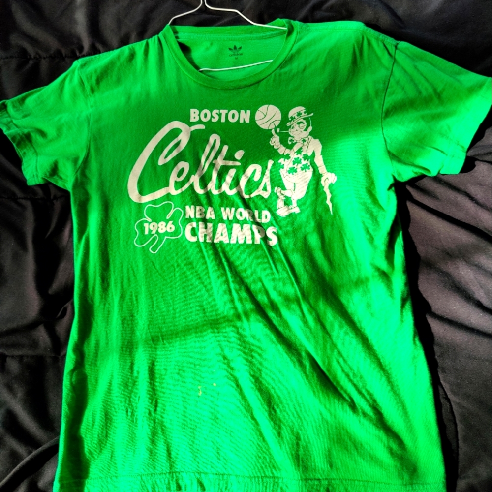 Celtics 1986 World Champs Adidas tee